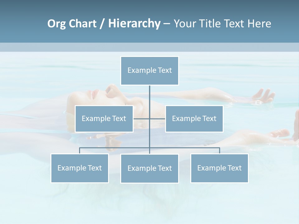 A Woman Floating In A Pool Of Water Powerpoint Template PowerPoint Template