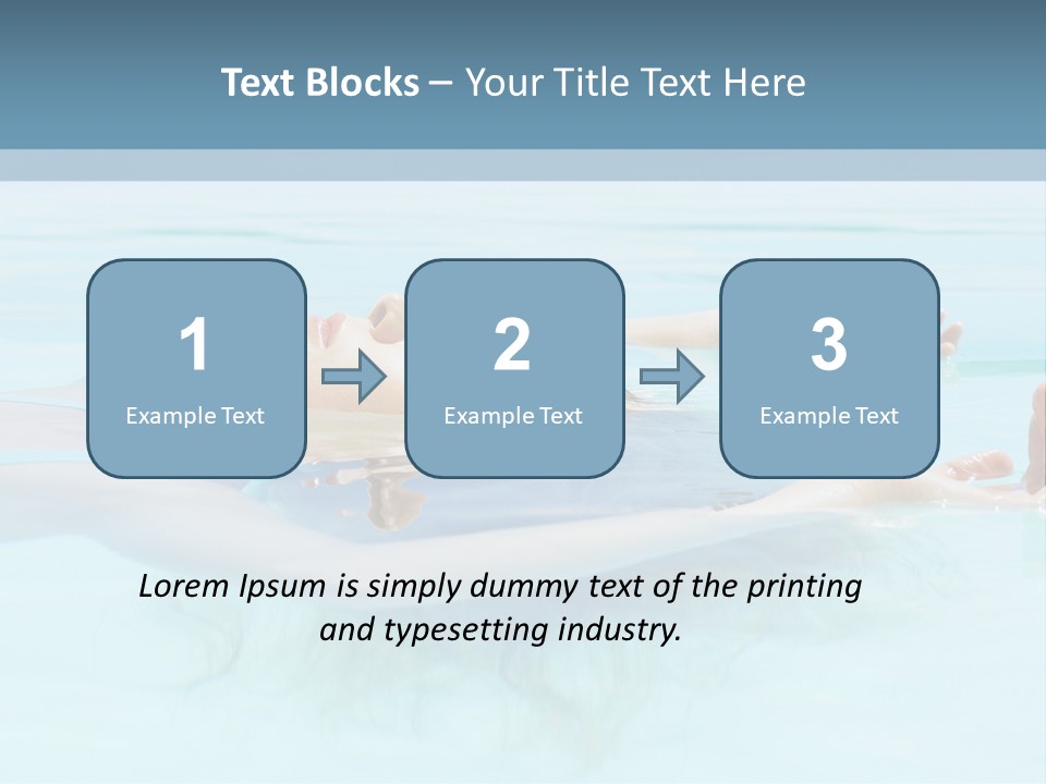 A Woman Floating In A Pool Of Water Powerpoint Template PowerPoint Template