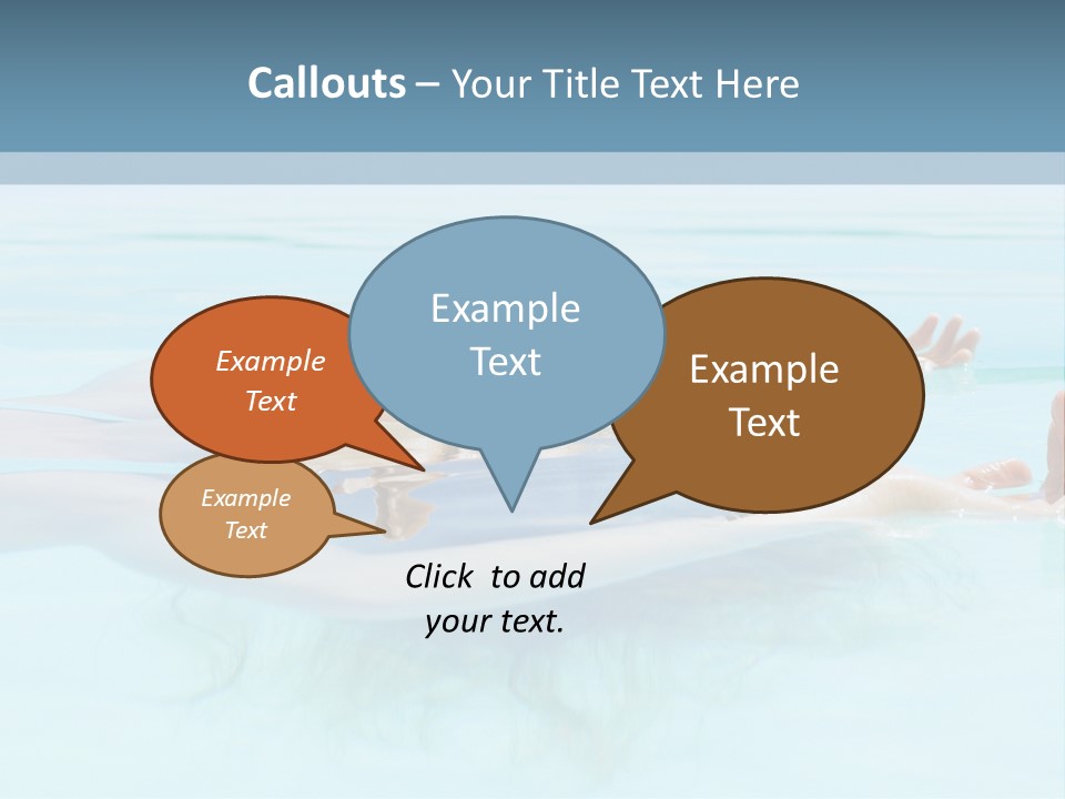 A Woman Floating In A Pool Of Water Powerpoint Template PowerPoint Template