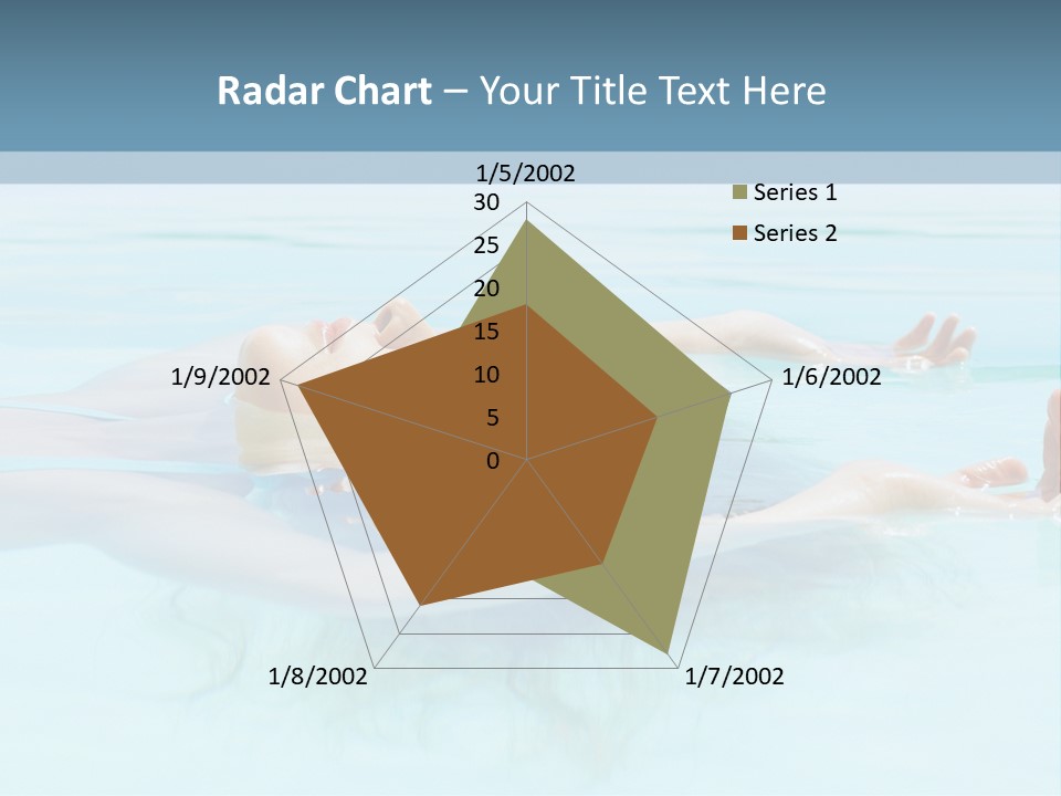 A Woman Floating In A Pool Of Water Powerpoint Template PowerPoint Template
