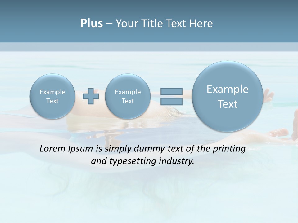 A Woman Floating In A Pool Of Water Powerpoint Template PowerPoint Template