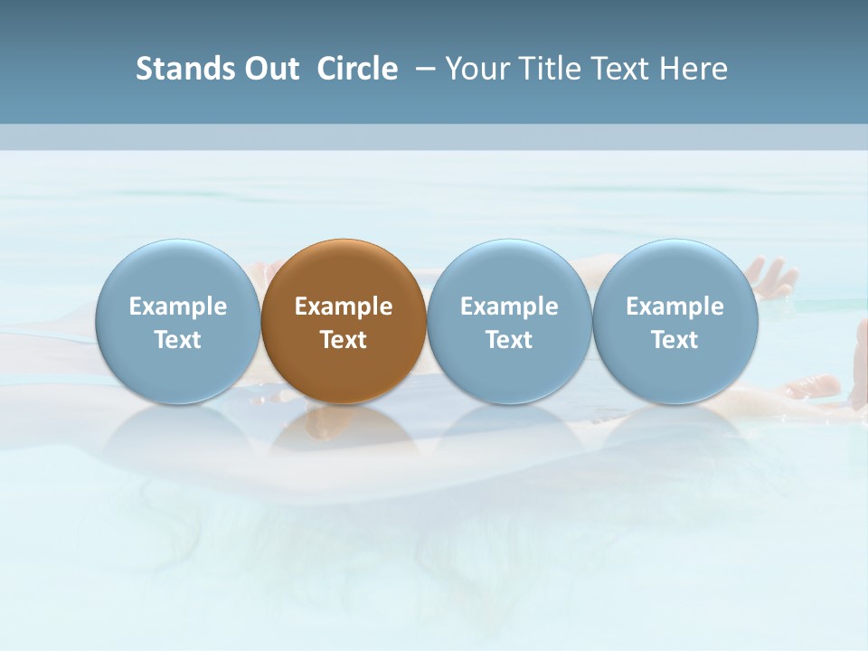 A Woman Floating In A Pool Of Water Powerpoint Template PowerPoint Template