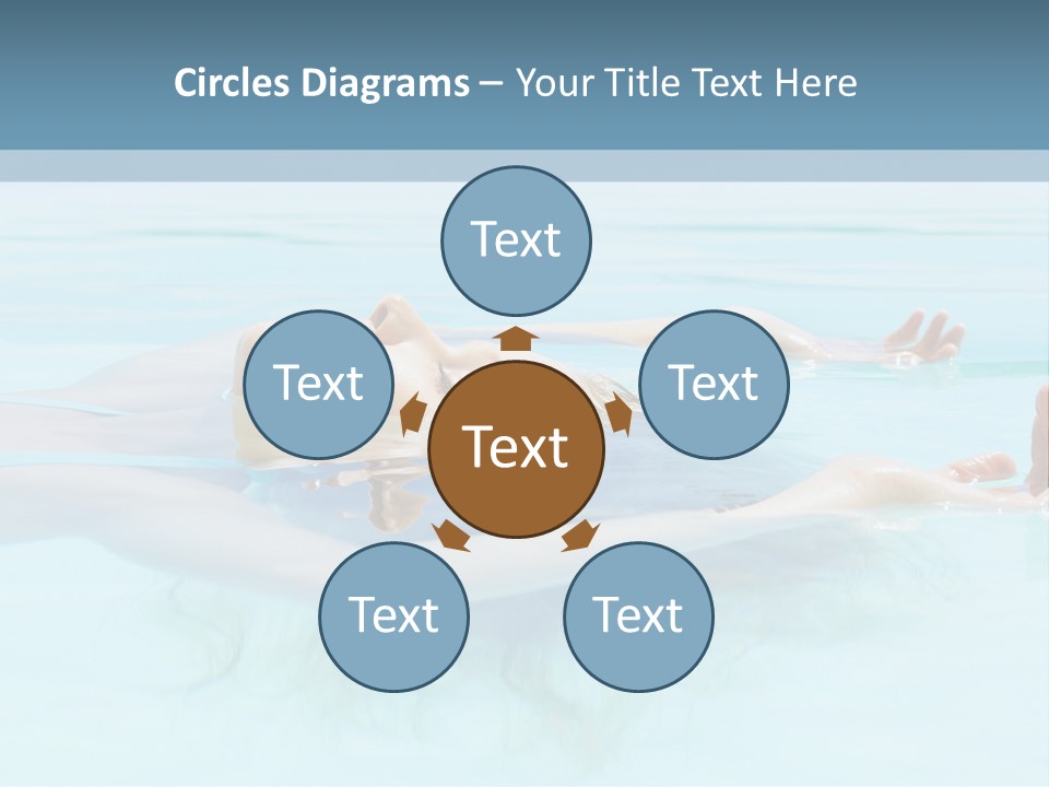 A Woman Floating In A Pool Of Water Powerpoint Template PowerPoint Template