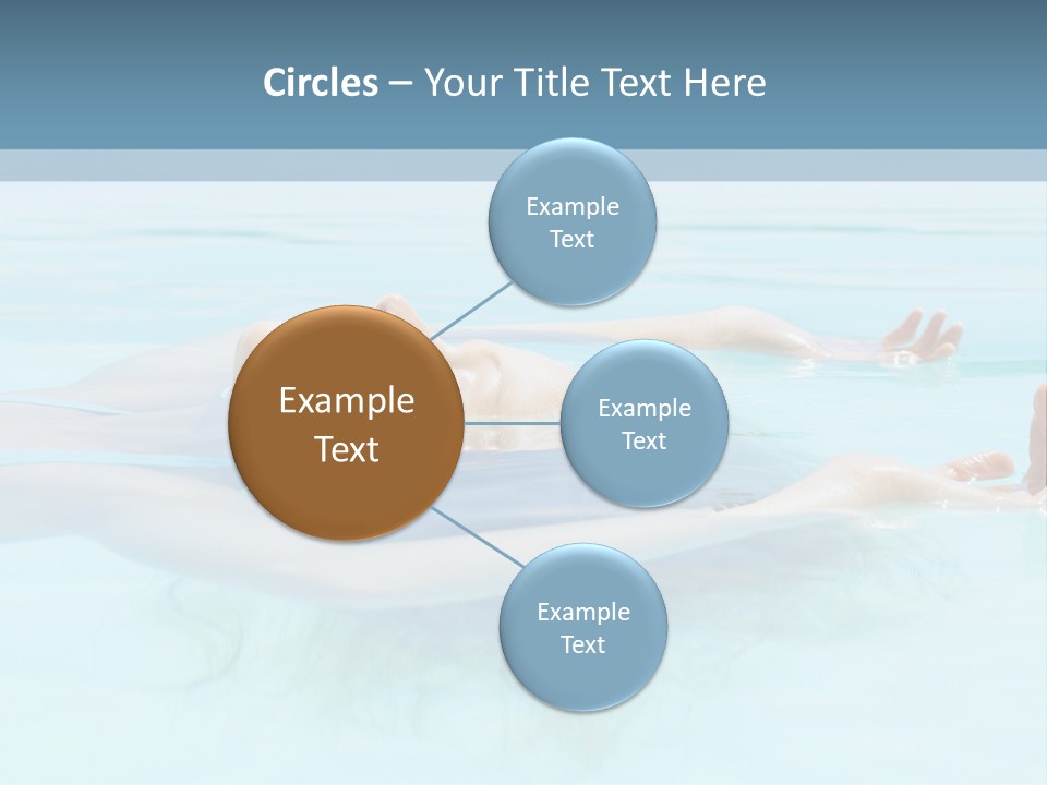 A Woman Floating In A Pool Of Water Powerpoint Template PowerPoint Template