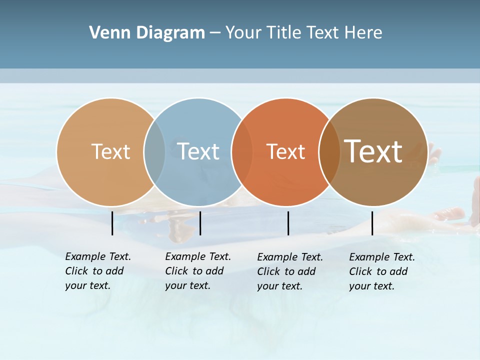 A Woman Floating In A Pool Of Water Powerpoint Template PowerPoint Template