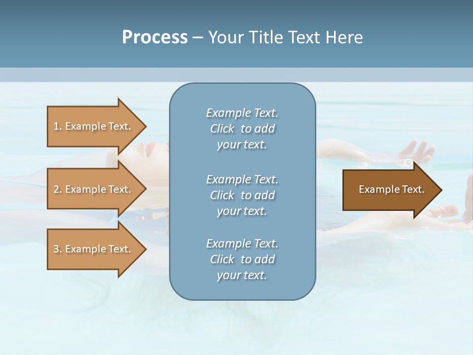 A Woman Floating In A Pool Of Water Powerpoint Template PowerPoint Template