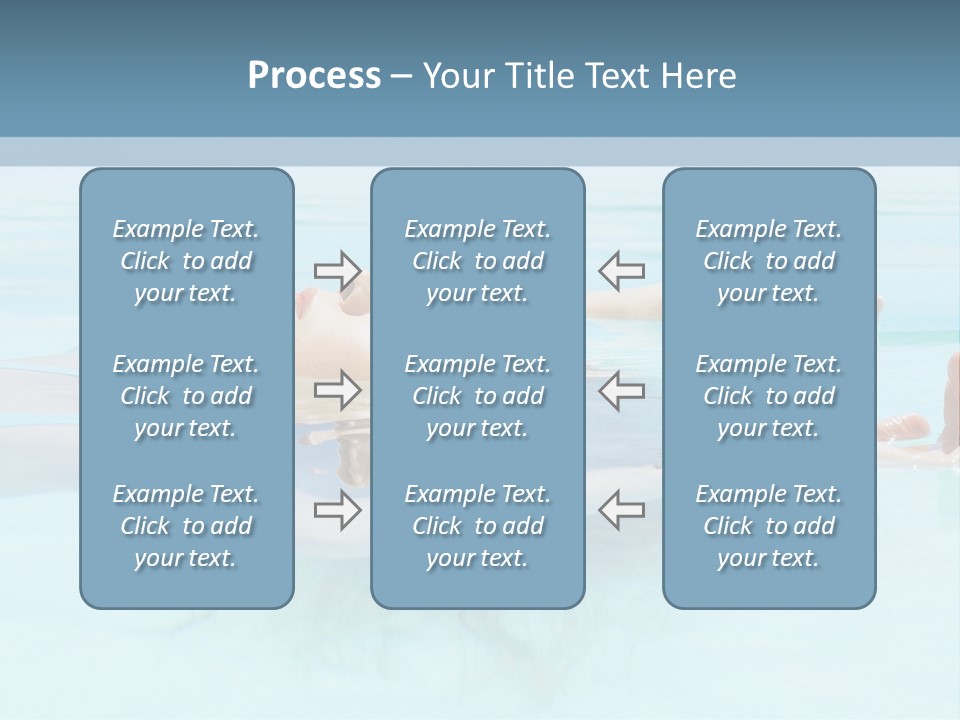 A Woman Floating In A Pool Of Water Powerpoint Template PowerPoint Template