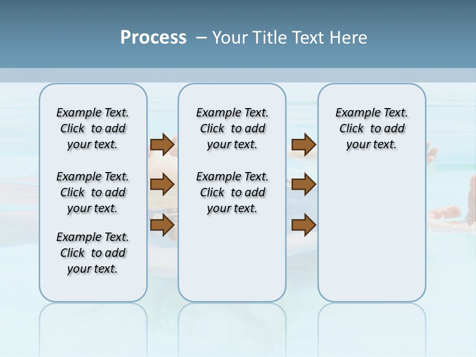 A Woman Floating In A Pool Of Water Powerpoint Template PowerPoint Template