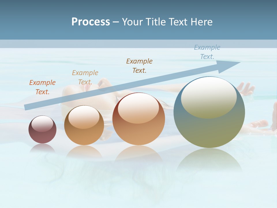 A Woman Floating In A Pool Of Water Powerpoint Template PowerPoint Template