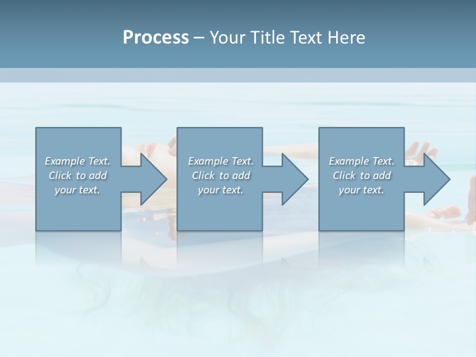 A Woman Floating In A Pool Of Water Powerpoint Template PowerPoint Template
