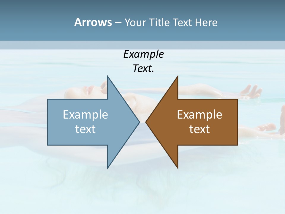 A Woman Floating In A Pool Of Water Powerpoint Template PowerPoint Template