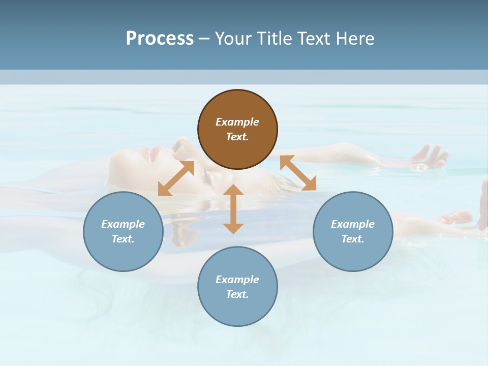 A Woman Floating In A Pool Of Water Powerpoint Template PowerPoint Template