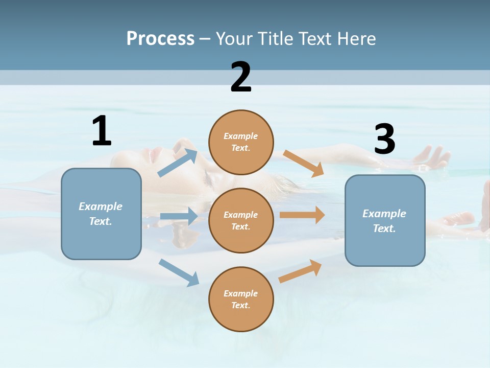 A Woman Floating In A Pool Of Water Powerpoint Template PowerPoint Template