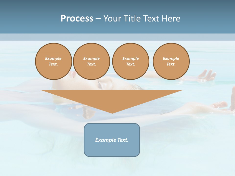 A Woman Floating In A Pool Of Water Powerpoint Template PowerPoint Template