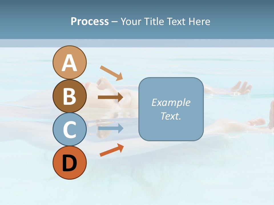 A Woman Floating In A Pool Of Water Powerpoint Template PowerPoint Template