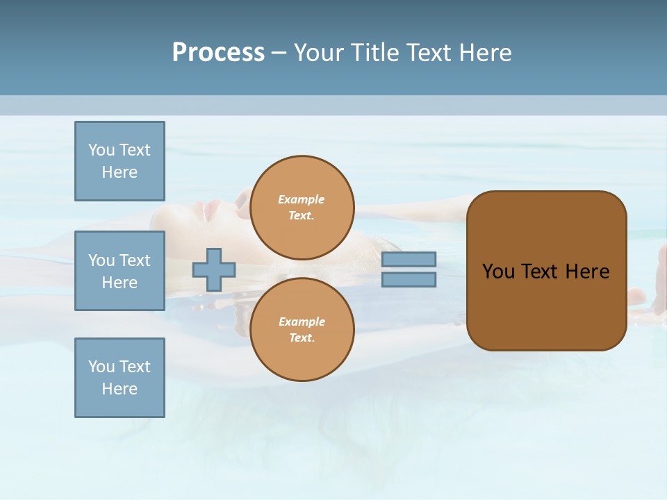 A Woman Floating In A Pool Of Water Powerpoint Template PowerPoint Template