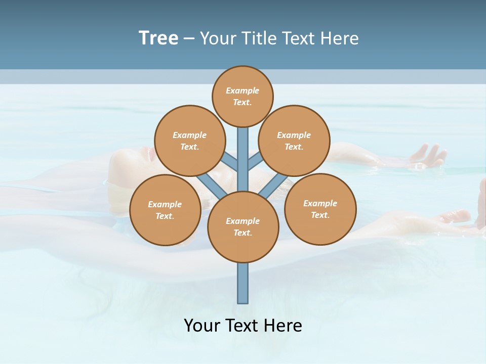 A Woman Floating In A Pool Of Water Powerpoint Template PowerPoint Template