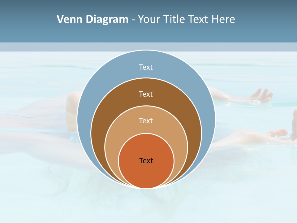 A Woman Floating In A Pool Of Water Powerpoint Template PowerPoint Template