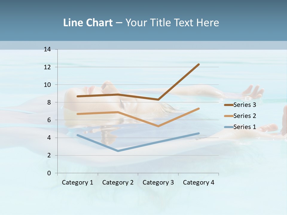 A Woman Floating In A Pool Of Water Powerpoint Template PowerPoint Template
