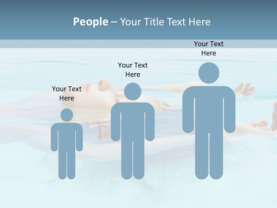 A Woman Floating In A Pool Of Water Powerpoint Template PowerPoint Template