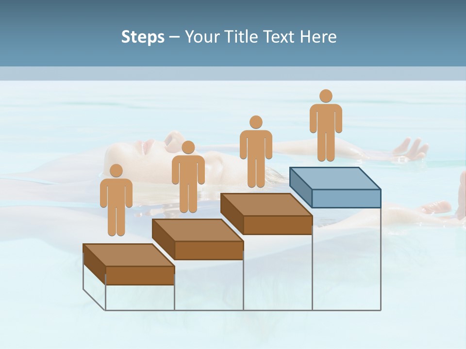 A Woman Floating In A Pool Of Water Powerpoint Template PowerPoint Template