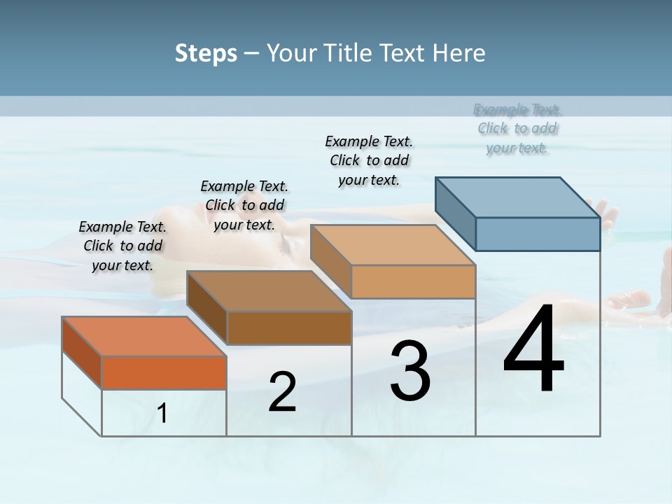 A Woman Floating In A Pool Of Water Powerpoint Template PowerPoint Template