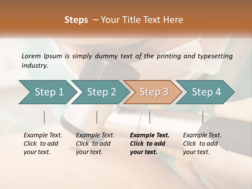 A Woman Getting Her Skin Done With A Machine PowerPoint Template