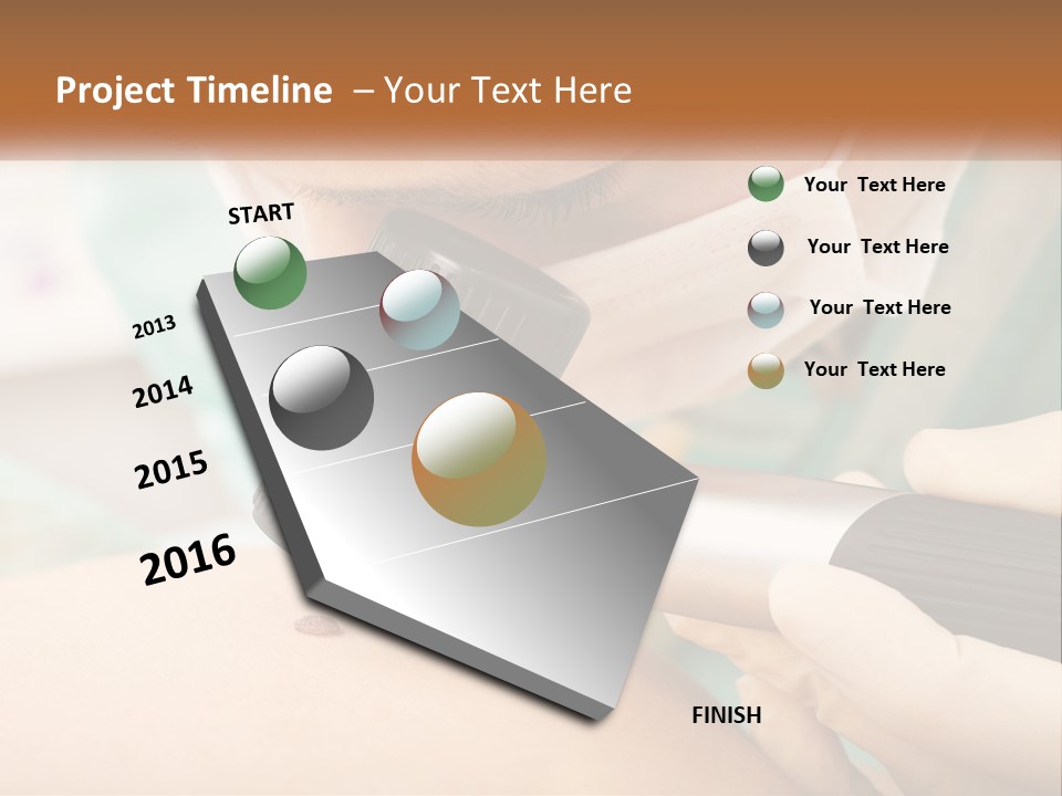 A Woman Getting Her Skin Done With A Machine PowerPoint Template