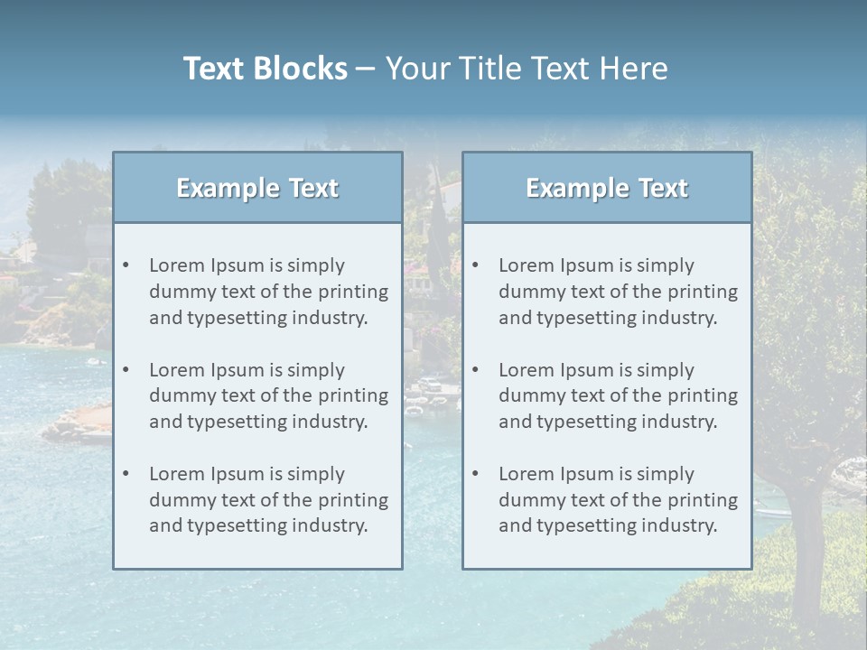 A Lake With Boats In It And A Mountain In The Background PowerPoint Template