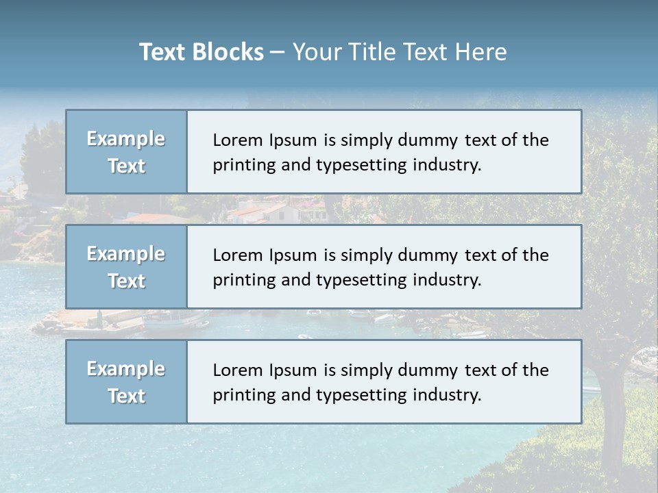 A Lake With Boats In It And A Mountain In The Background PowerPoint Template