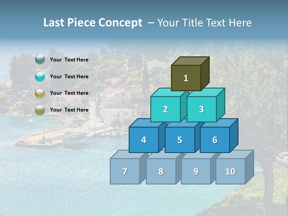 A Lake With Boats In It And A Mountain In The Background PowerPoint Template