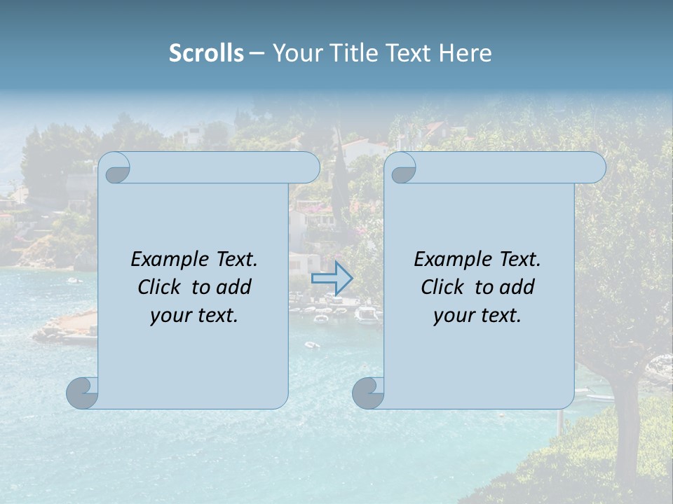 A Lake With Boats In It And A Mountain In The Background PowerPoint Template