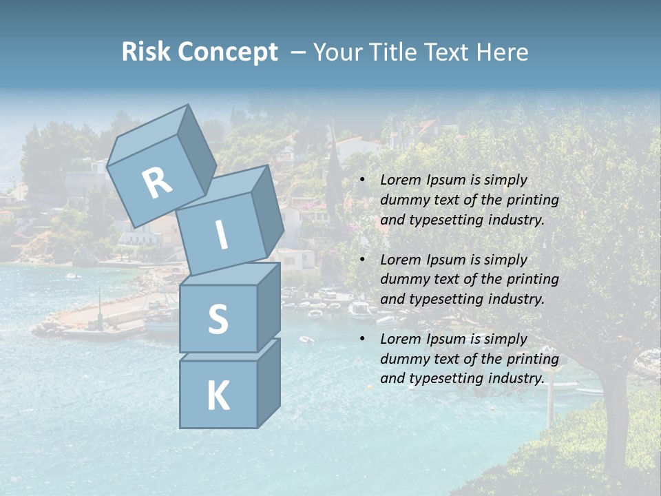 A Lake With Boats In It And A Mountain In The Background PowerPoint Template