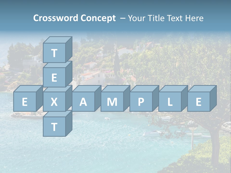 A Lake With Boats In It And A Mountain In The Background PowerPoint Template