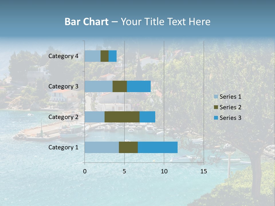 A Lake With Boats In It And A Mountain In The Background PowerPoint Template