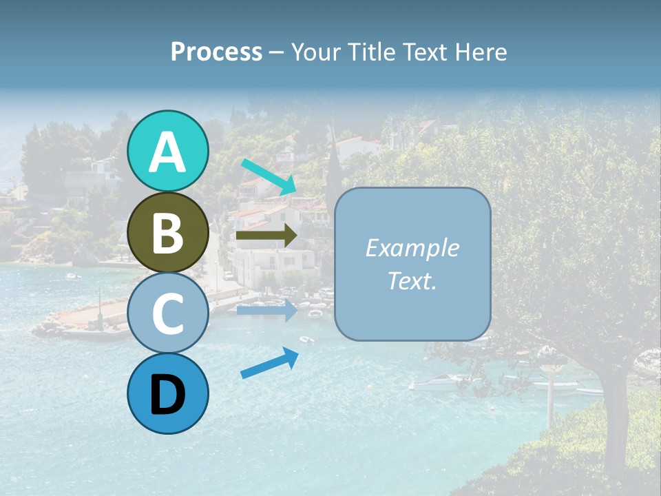 A Lake With Boats In It And A Mountain In The Background PowerPoint Template