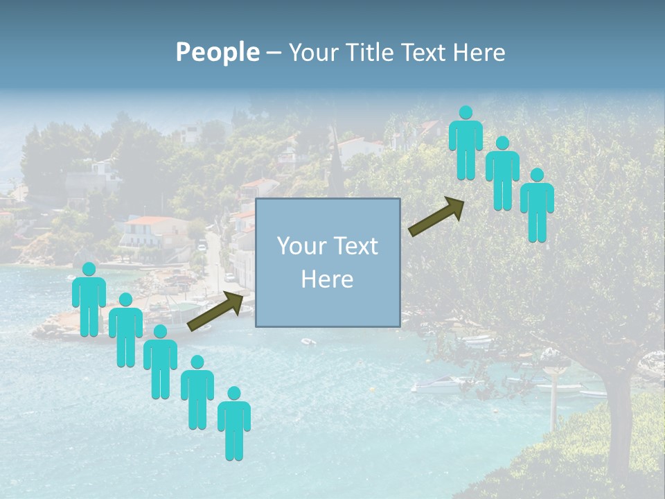 A Lake With Boats In It And A Mountain In The Background PowerPoint Template