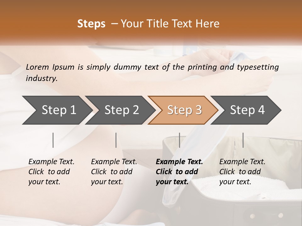A Pregnant Woman In A White Dress Is Holding A Blue Piece Of Cloth PowerPoint Template