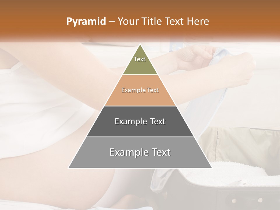 A Pregnant Woman In A White Dress Is Holding A Blue Piece Of Cloth PowerPoint Template