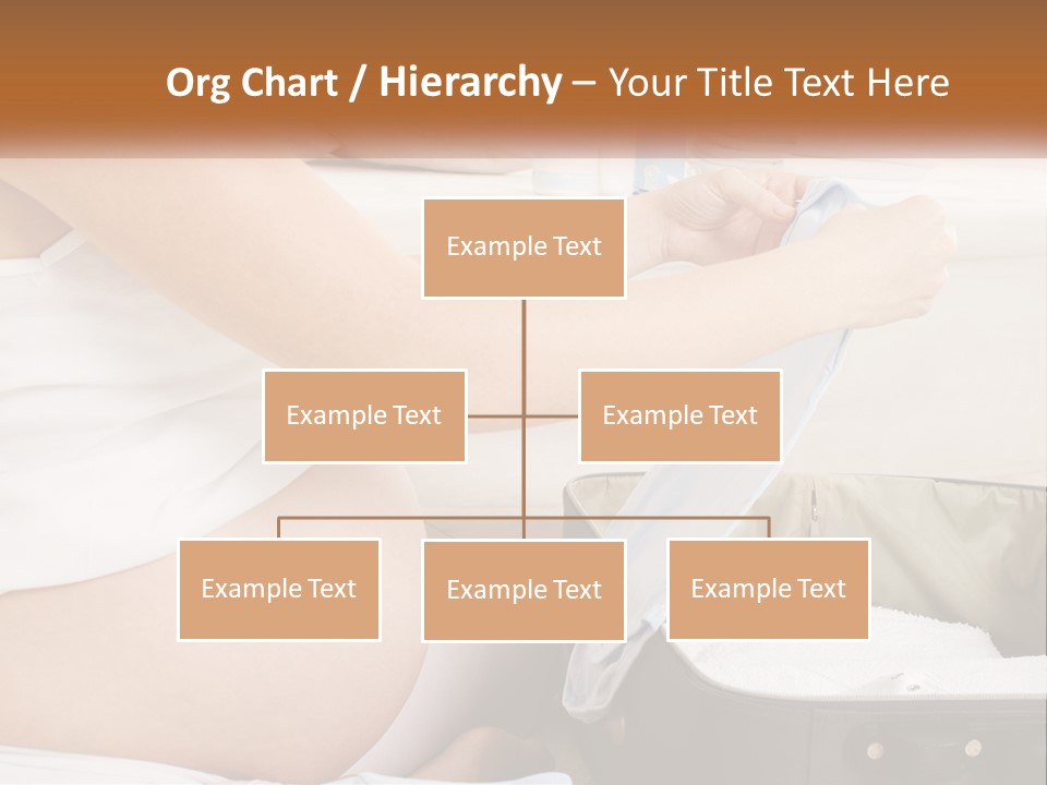 A Pregnant Woman In A White Dress Is Holding A Blue Piece Of Cloth PowerPoint Template