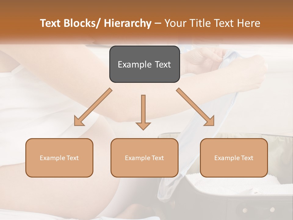 A Pregnant Woman In A White Dress Is Holding A Blue Piece Of Cloth PowerPoint Template