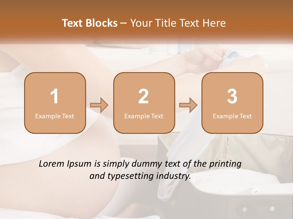 A Pregnant Woman In A White Dress Is Holding A Blue Piece Of Cloth PowerPoint Template