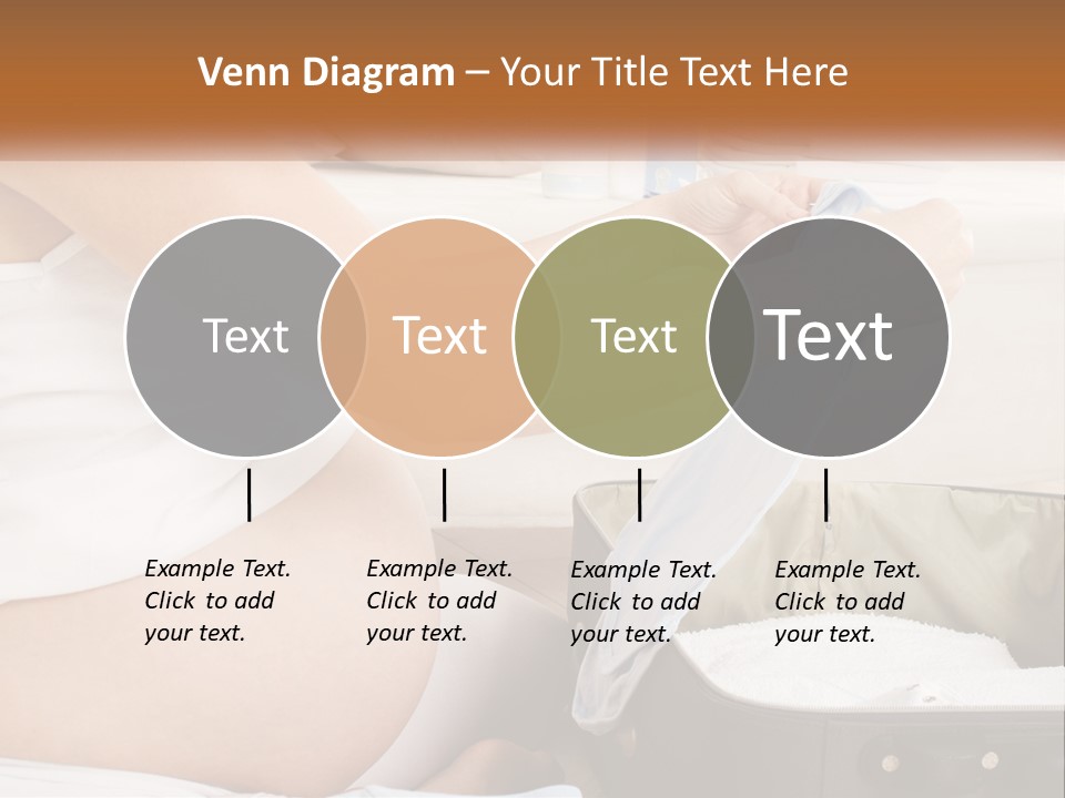 A Pregnant Woman In A White Dress Is Holding A Blue Piece Of Cloth PowerPoint Template