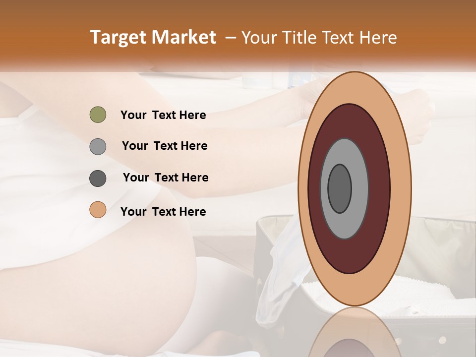 A Pregnant Woman In A White Dress Is Holding A Blue Piece Of Cloth PowerPoint Template