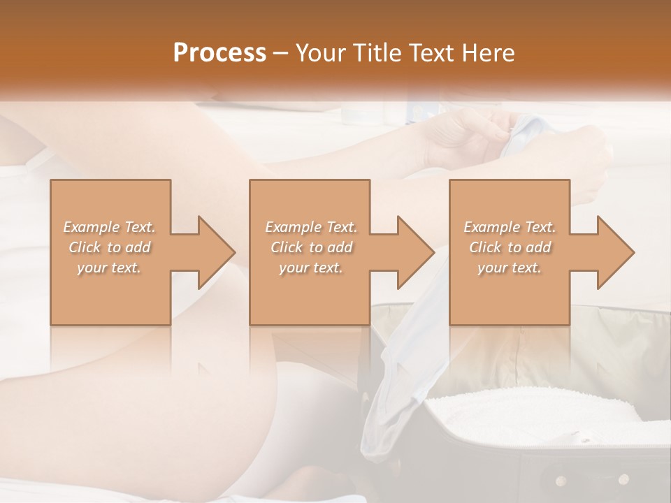 A Pregnant Woman In A White Dress Is Holding A Blue Piece Of Cloth PowerPoint Template