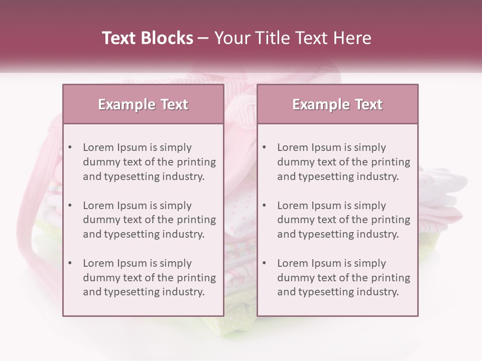 A Pile Of Baby Clothes With A Pacifier On Top Of It PowerPoint Template