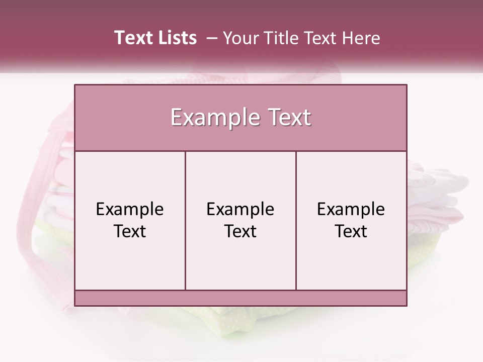 A Pile Of Baby Clothes With A Pacifier On Top Of It PowerPoint Template