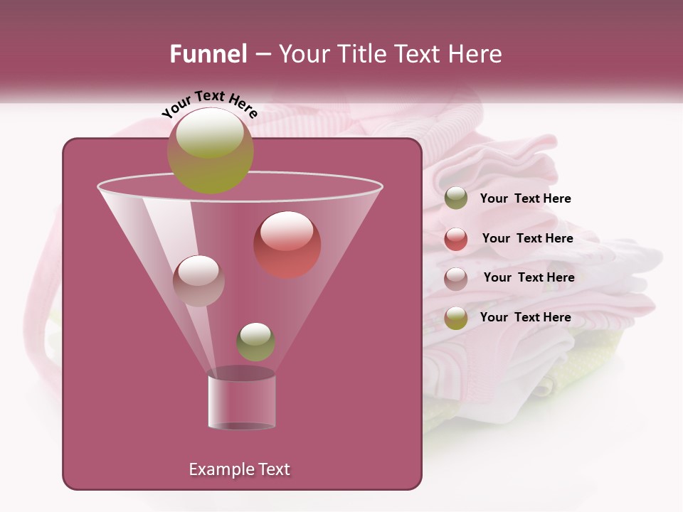 A Pile Of Baby Clothes With A Pacifier On Top Of It PowerPoint Template