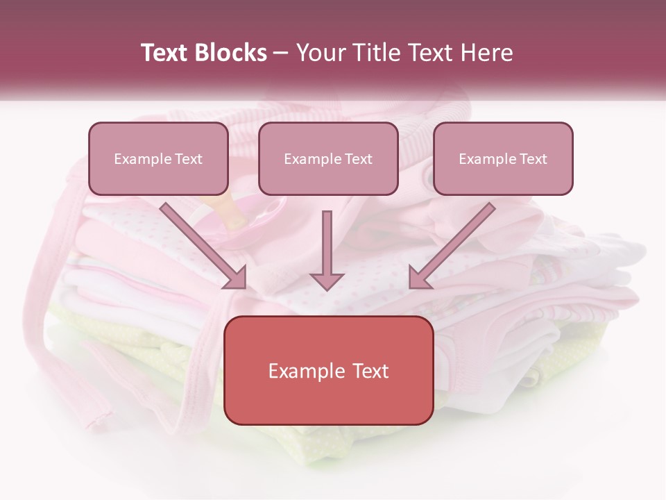 A Pile Of Baby Clothes With A Pacifier On Top Of It PowerPoint Template