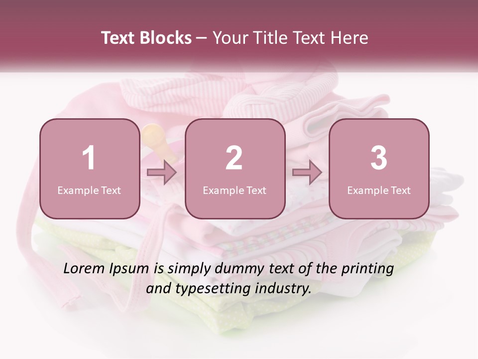 A Pile Of Baby Clothes With A Pacifier On Top Of It PowerPoint Template